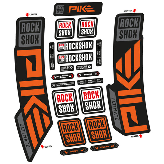 Aufkleber Rock Shox Pike Ultimate 2023 Fahrradgabel Aufkleber Vinyl