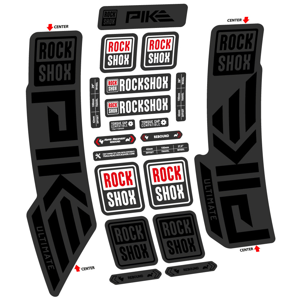 Decal Rock Shox Pike Ultimate 2023 Bike Fork sticker vinyl