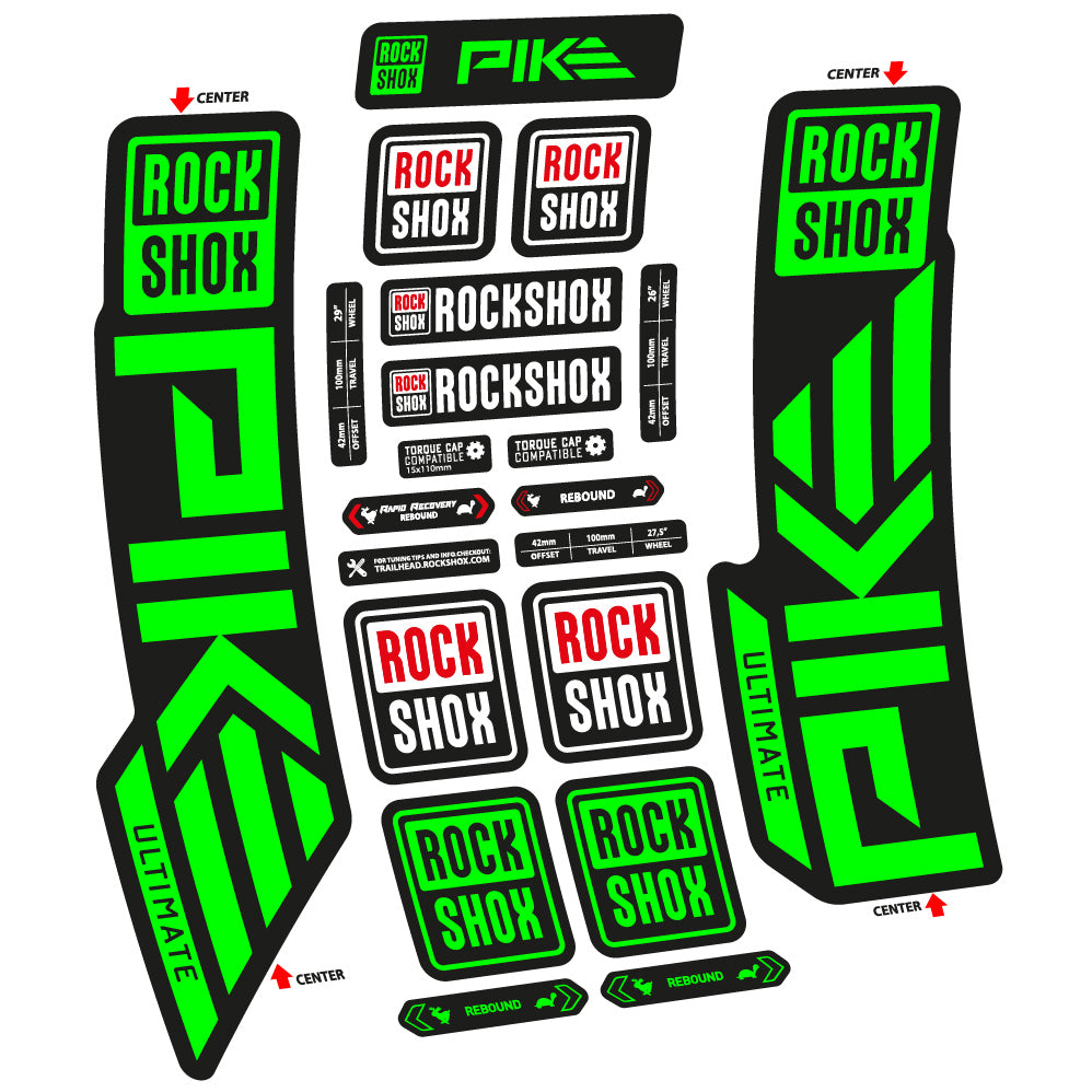 Decal Rock Shox Pike Ultimate 2023 Bike Fork sticker vinyl