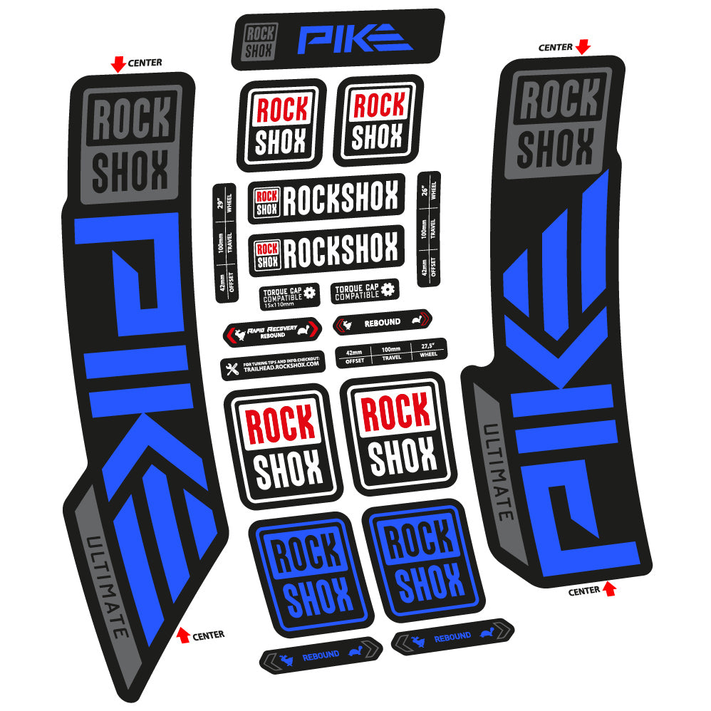 Decal Rock Shox Pike Ultimate 2023 Bike Fork sticker vinyl