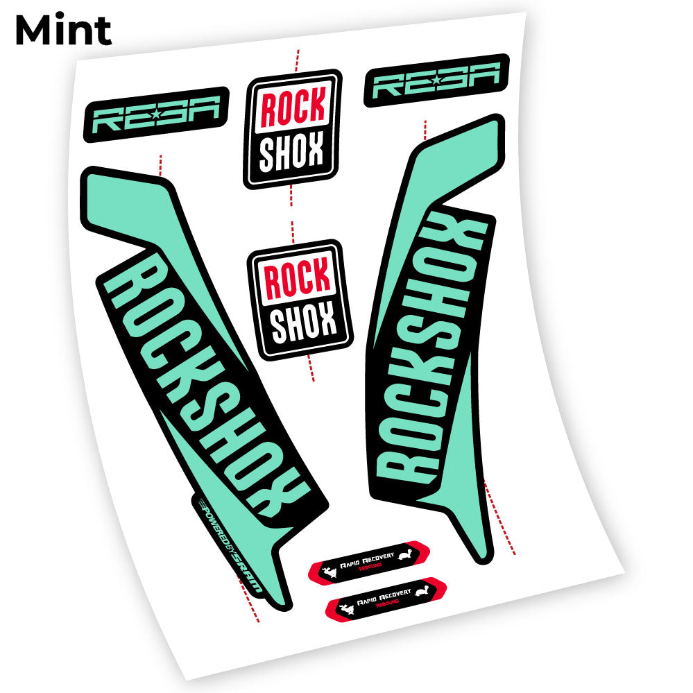 RockShox Reba 2016, Fahrradgabel Custom Decals Sticker Vinyl