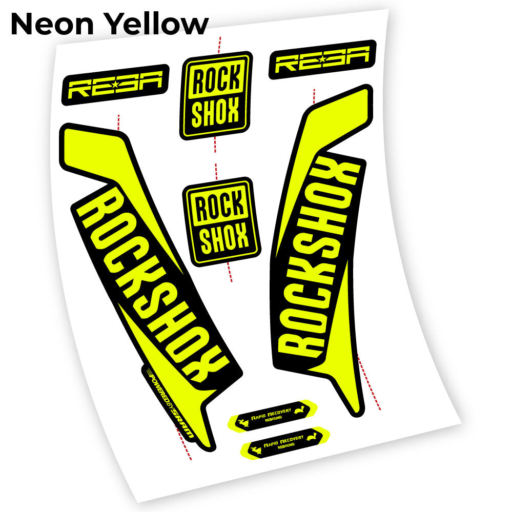 RockShox Reba 2016, Fahrradgabel Custom Decals Sticker Vinyl