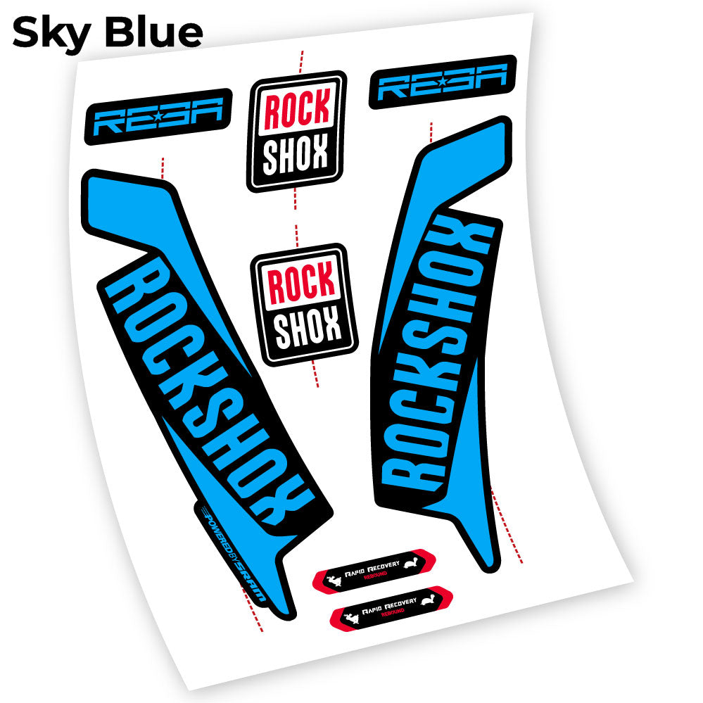 RockShox Reba 2016, Fahrradgabel Custom Decals Sticker Vinyl