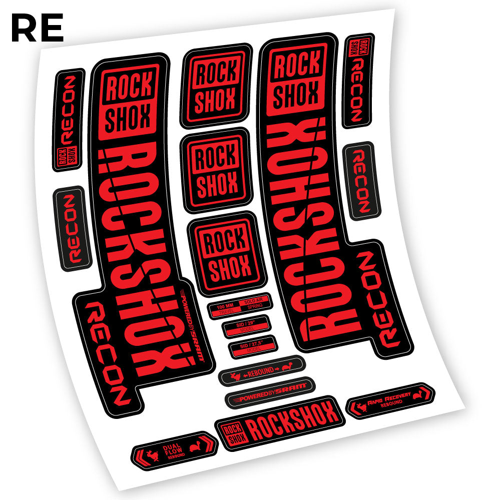 Aufkleber, Rock Shox Recon 2018, Fahrradgabel-Aufkleber, Vinyl