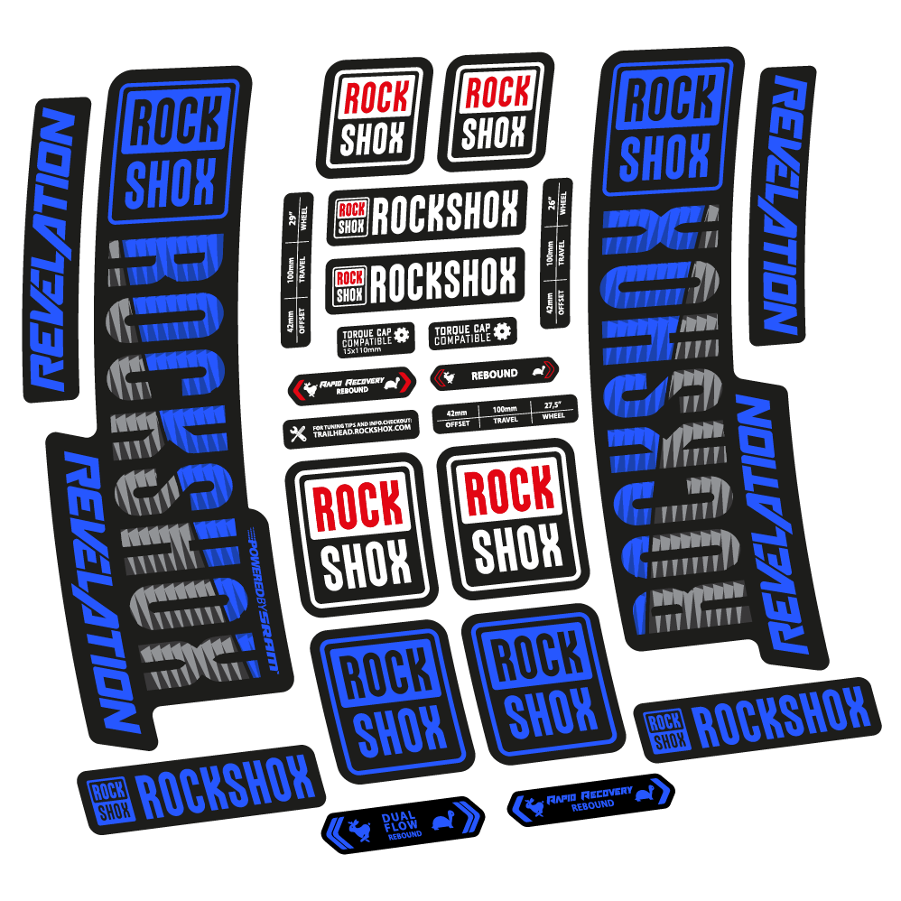 Decal Rock Shox Revelation 2018, Bike Fork, sticker vinyl