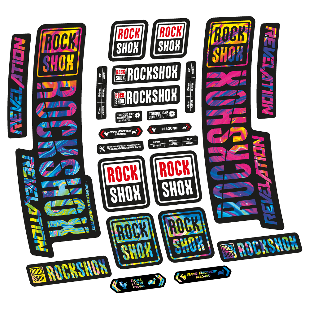 Decal Rock Shox Revelation 2018, Bike Fork, sticker vinyl