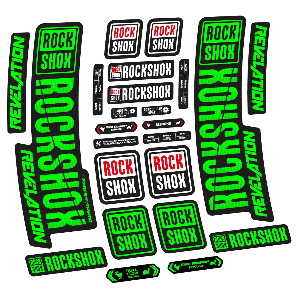Decal Rock Shox Revelation 2018, Bike Fork, sticker vinyl