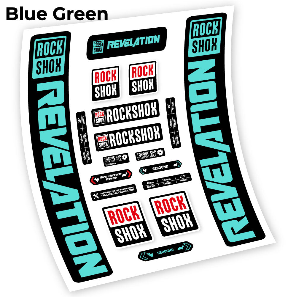 Aufkleber Rock Shox Revelation 2021, Fahrradgabel Sticker Vinyl