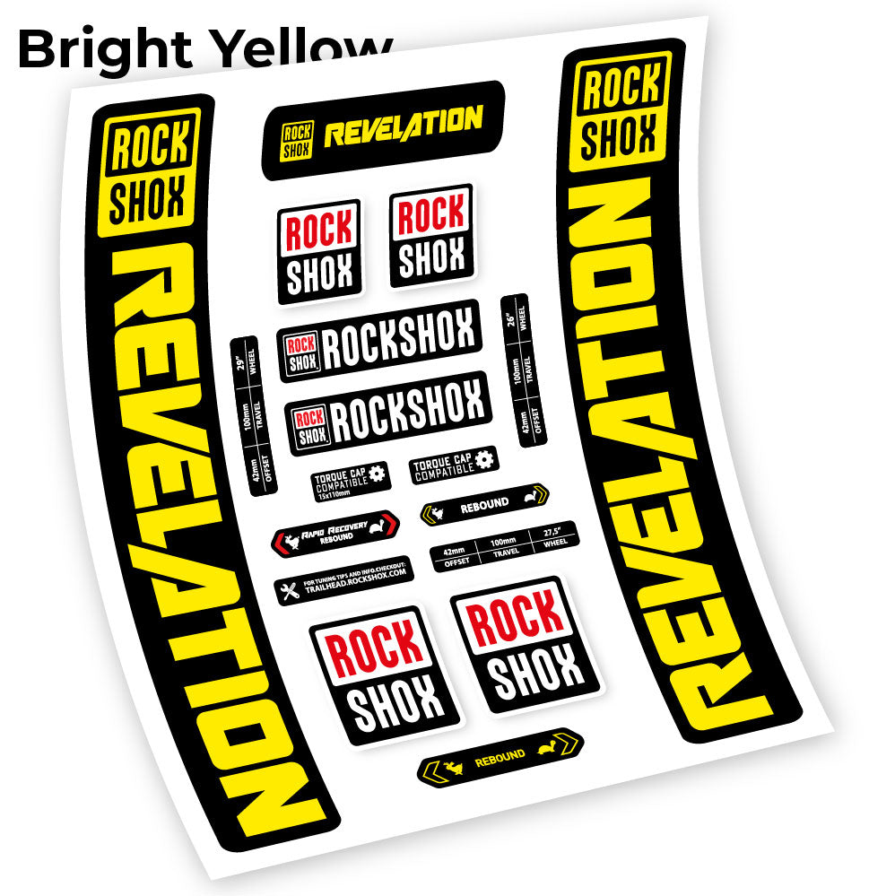 Aufkleber Rock Shox Revelation 2021, Fahrradgabel Sticker Vinyl