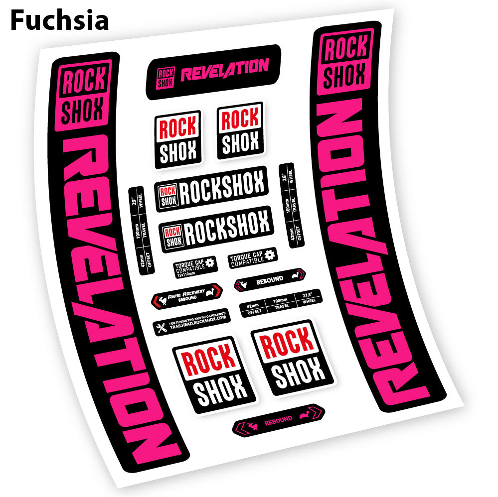 Aufkleber Rock Shox Revelation 2021, Fahrradgabel Sticker Vinyl