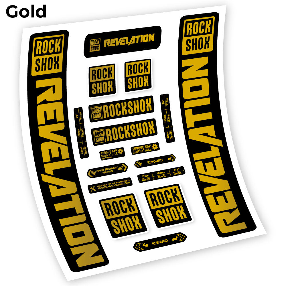 Aufkleber Rock Shox Revelation 2021, Fahrradgabel Sticker Vinyl