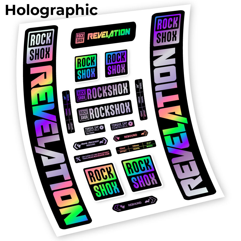 Aufkleber Rock Shox Revelation 2021, Fahrradgabel Sticker Vinyl