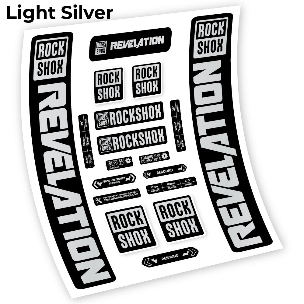 Aufkleber Rock Shox Revelation 2021, Fahrradgabel Sticker Vinyl