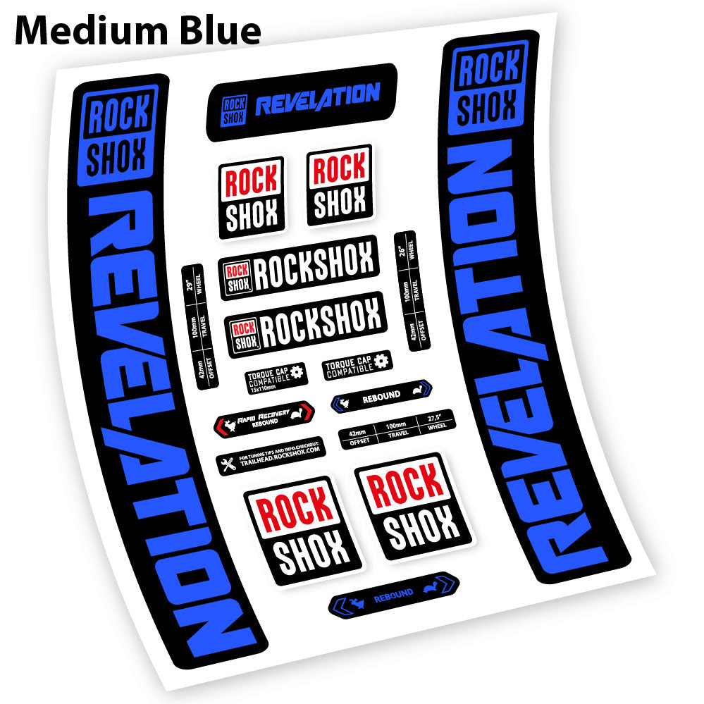 Aufkleber Rock Shox Revelation 2021, Fahrradgabel Sticker Vinyl