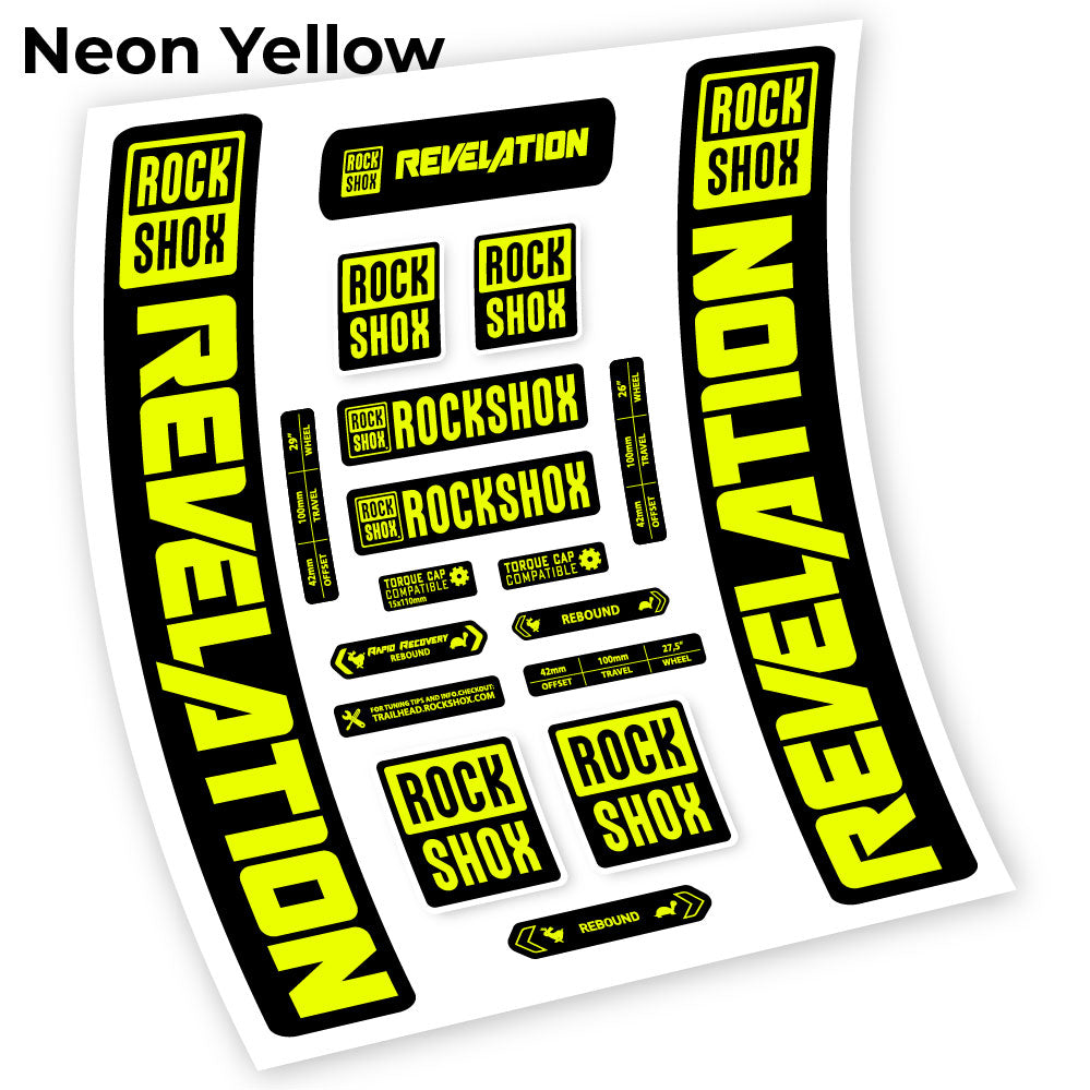 Aufkleber Rock Shox Revelation 2021, Fahrradgabel Sticker Vinyl