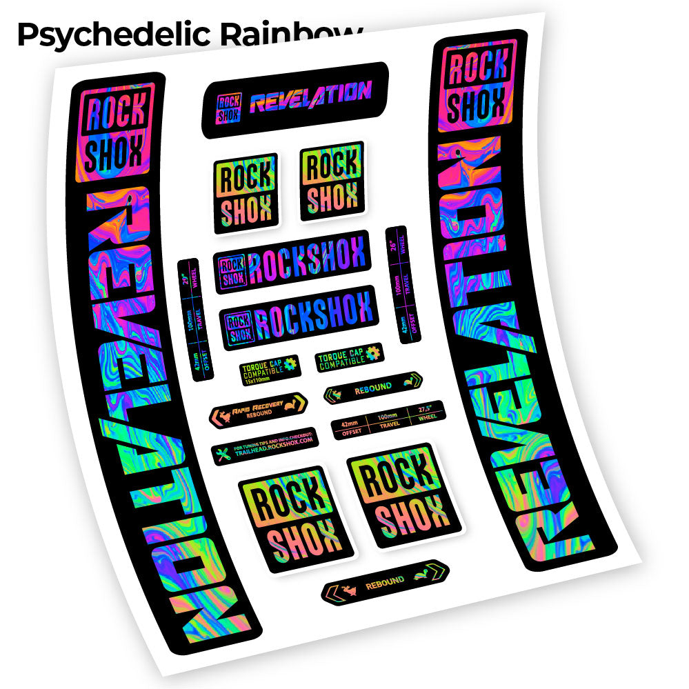 Aufkleber Rock Shox Revelation 2021, Fahrradgabel Sticker Vinyl