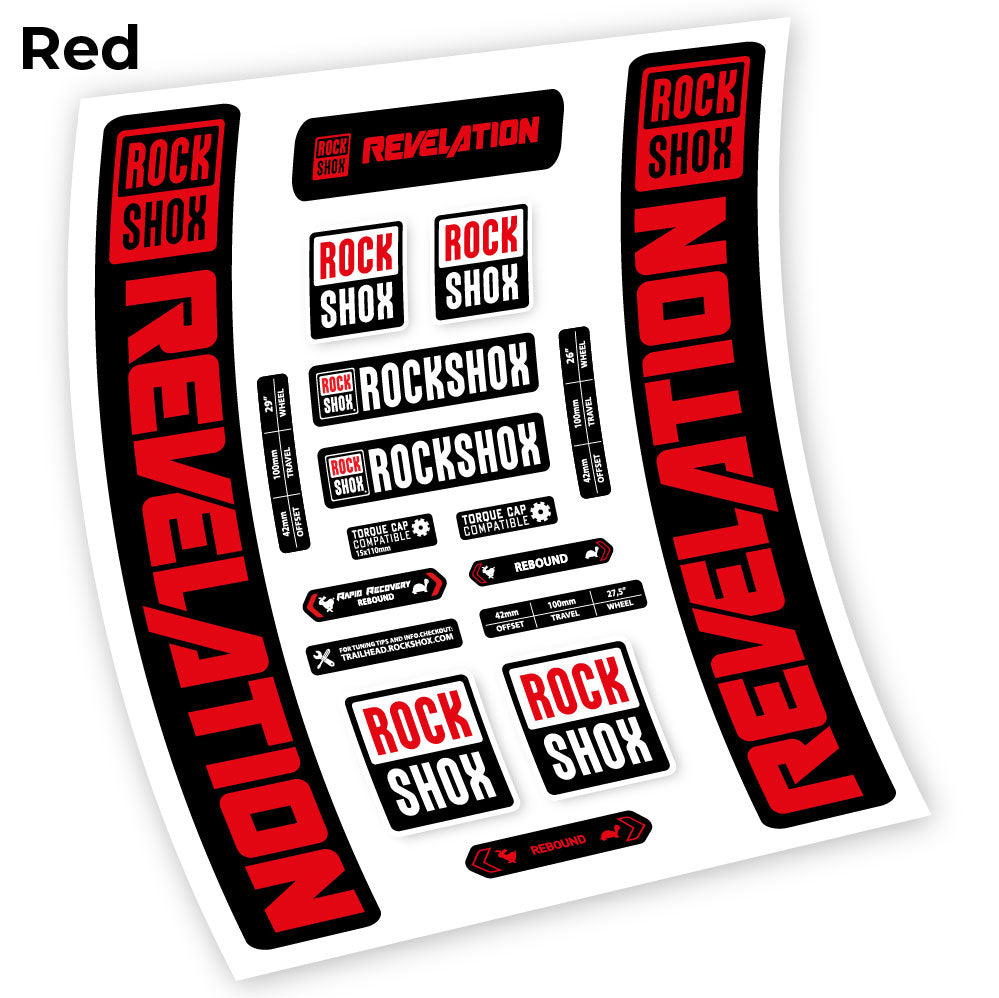 Aufkleber Rock Shox Revelation 2021, Fahrradgabel Sticker Vinyl