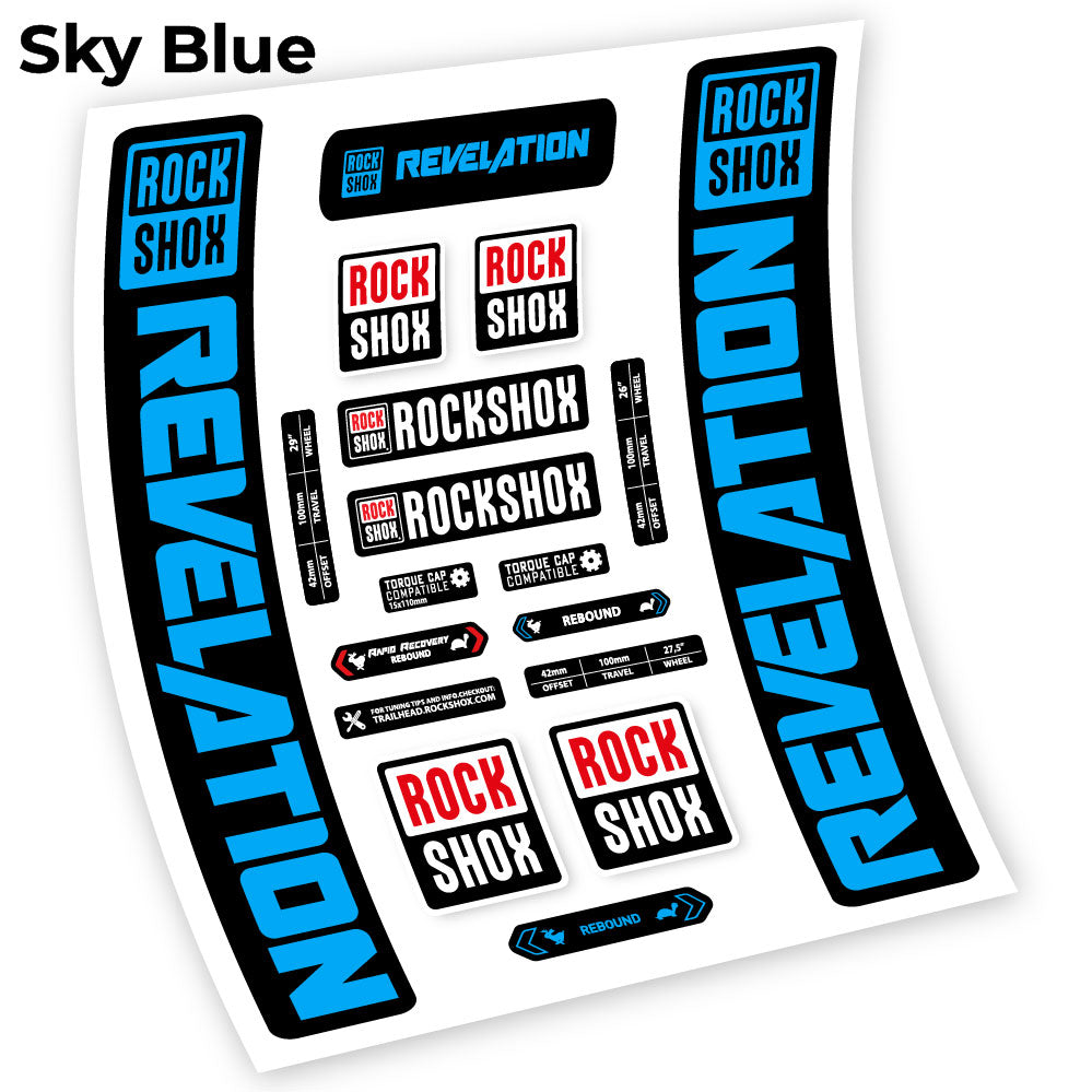 Aufkleber Rock Shox Revelation 2021, Fahrradgabel Sticker Vinyl