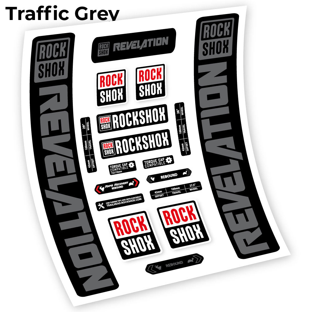 Aufkleber Rock Shox Revelation 2021, Fahrradgabel Sticker Vinyl