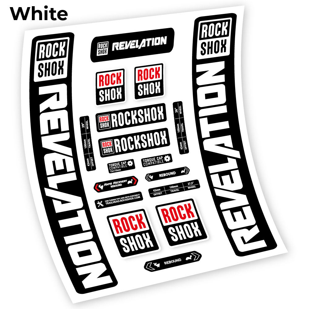 Aufkleber Rock Shox Revelation 2021, Fahrradgabel Sticker Vinyl