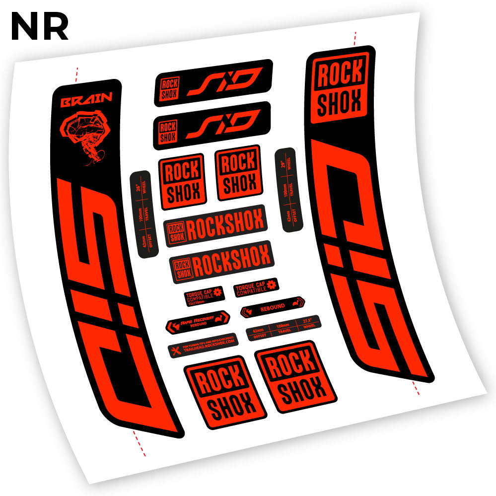 Aufkleber, Rock Shox Sid Brain 2021-2024, Fahrradgabel, Vinyl-Aufkleber