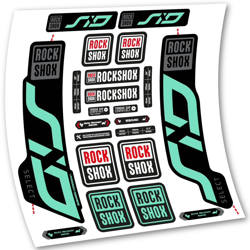 Decal, Rock Shox Sid Select 2020, Bike Fork 29, sticker vinyl