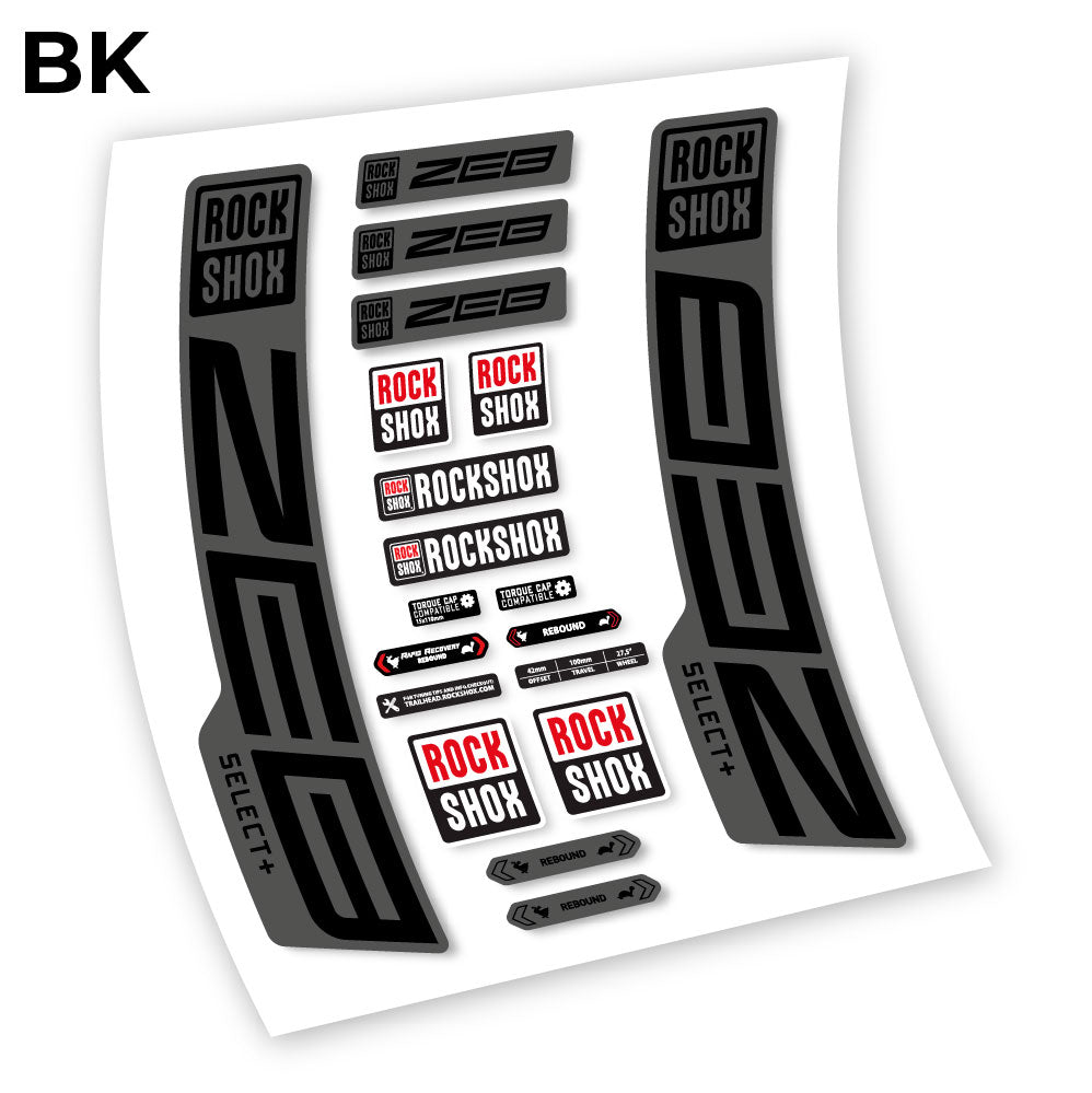 Decal, Rock Shox Zeb Select+ 2020-2024, Bike Fork Sticker vinyl