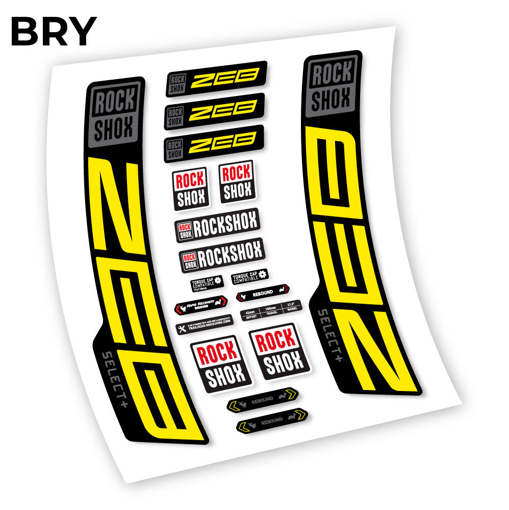 Decal, Rock Shox Zeb Select+ 2020-2024, Bike Fork Sticker vinyl