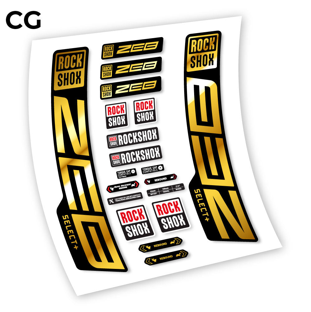 Decal, Rock Shox Zeb Select+ 2020-2024, Bike Fork Sticker vinyl