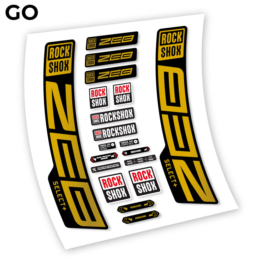 Decal, Rock Shox Zeb Select+ 2020-2024, Bike Fork Sticker vinyl