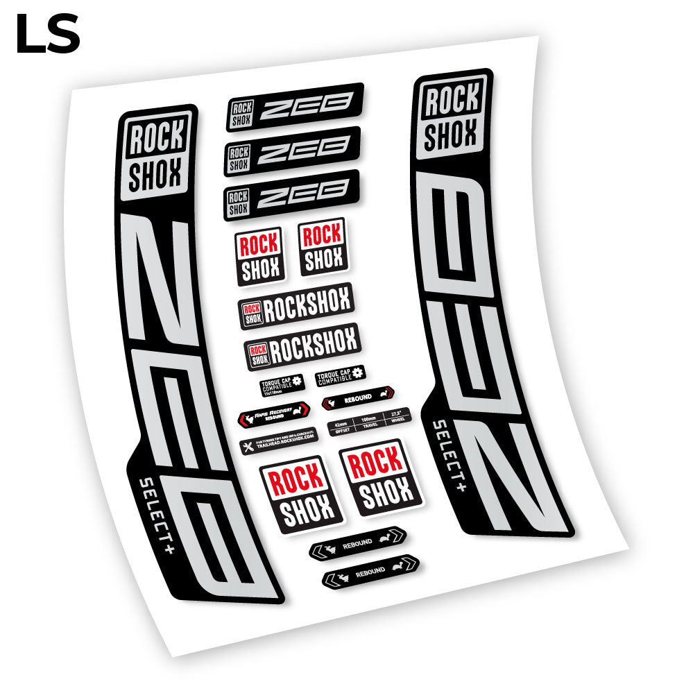 Decal, Rock Shox Zeb Select+ 2020-2024, Bike Fork Sticker vinyl