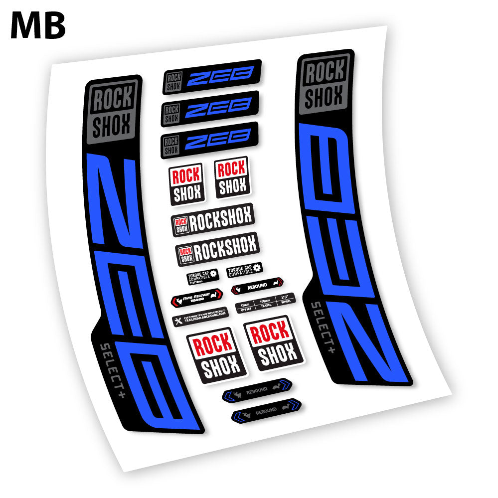 Decal, Rock Shox Zeb Select+ 2020-2024, Bike Fork Sticker vinyl