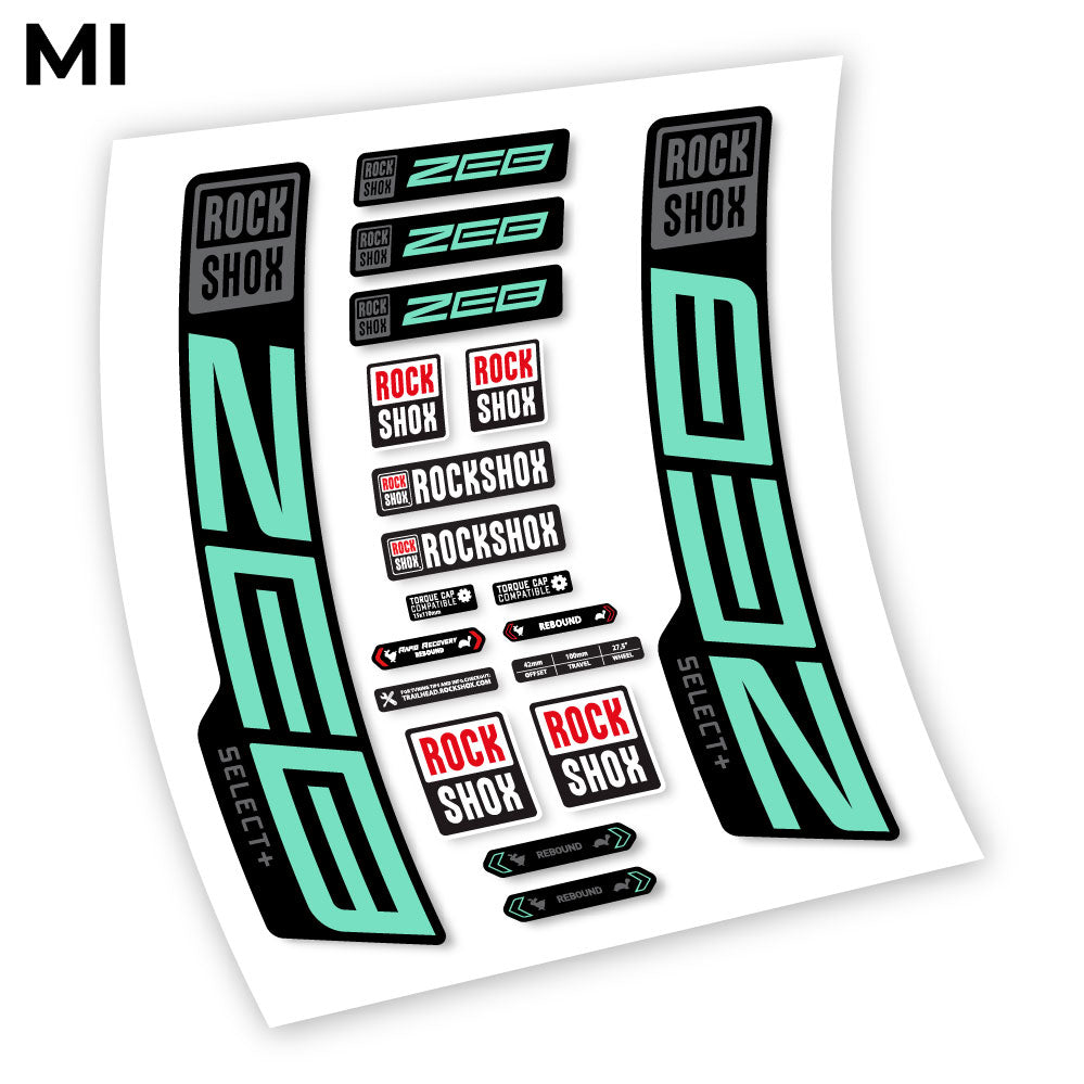 Decal, Rock Shox Zeb Select+ 2020-2024, Bike Fork Sticker vinyl