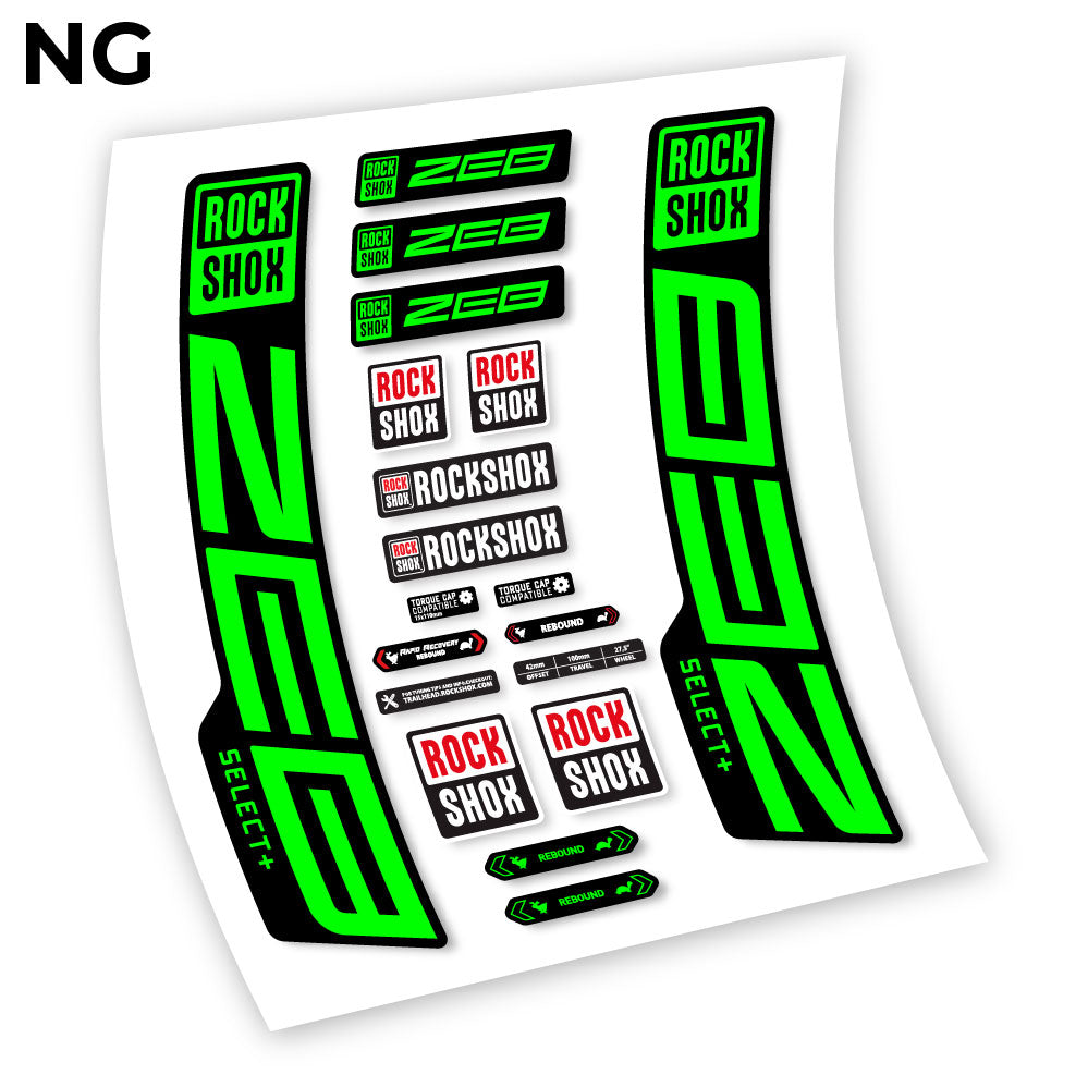 Decal, Rock Shox Zeb Select+ 2020-2024, Bike Fork Sticker vinyl