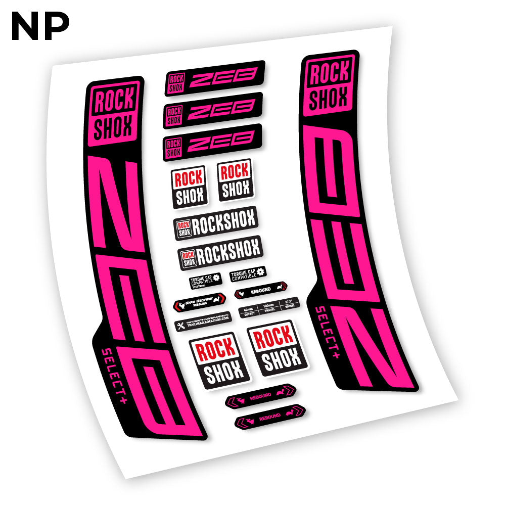 Decal, Rock Shox Zeb Select+ 2020-2024, Bike Fork Sticker vinyl