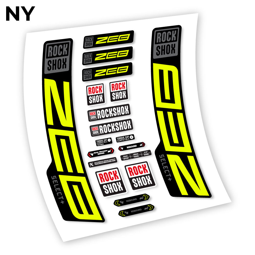 Decal, Rock Shox Zeb Select+ 2020-2024, Bike Fork Sticker vinyl