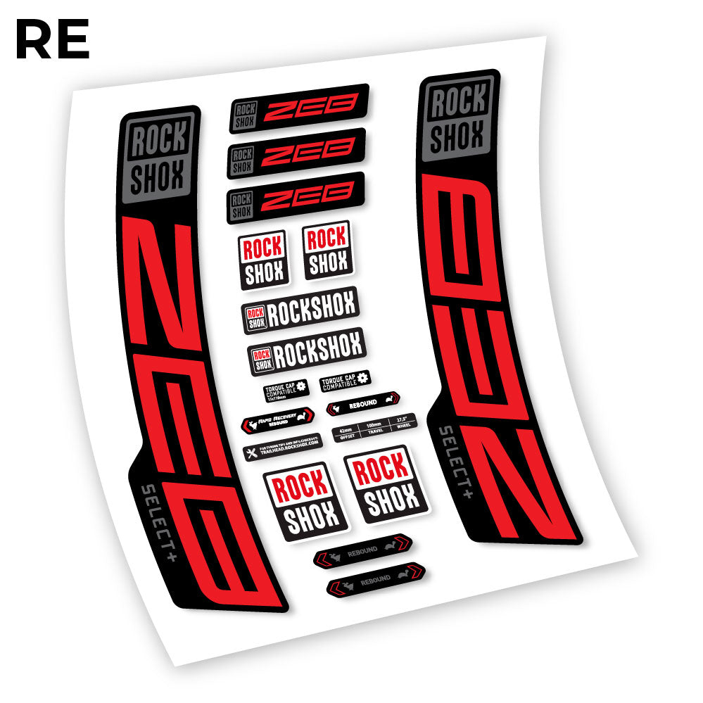 Decal, Rock Shox Zeb Select+ 2020-2024, Bike Fork Sticker vinyl