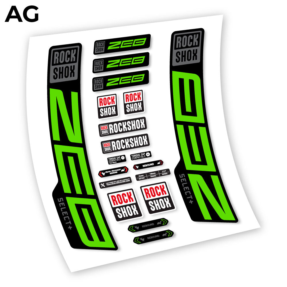 Decal, Rock Shox Zeb Select+ 2020-2024, Bike Fork Sticker vinyl