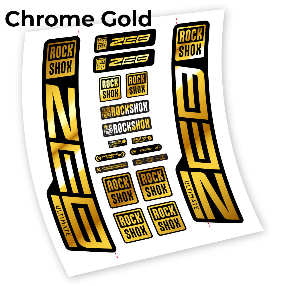 Custom Fork Decal for RockShox ZEB Ultimate 2021–2024 – 29” – Vinyl Sticker