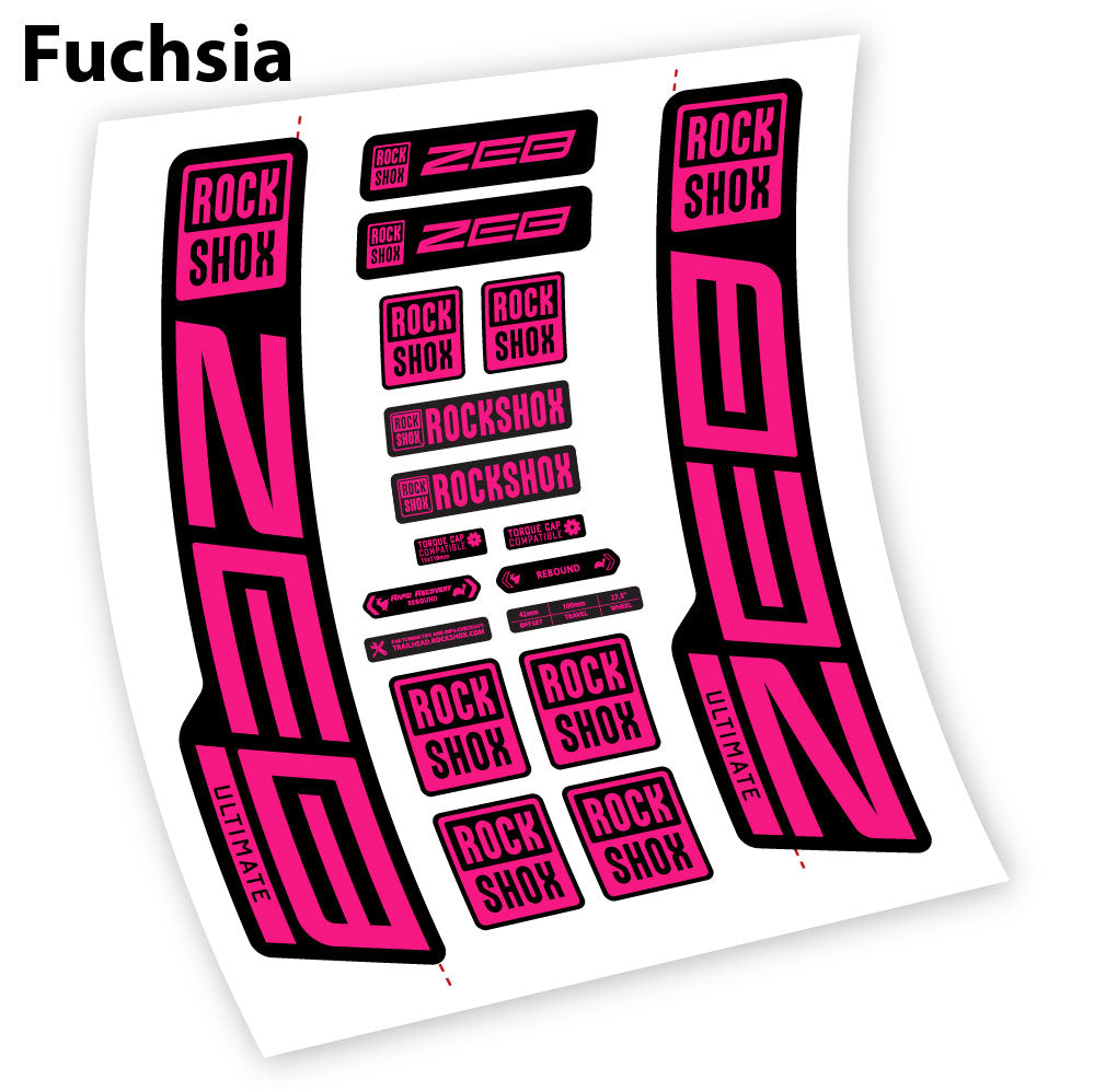 Custom Fork Decal for RockShox ZEB Ultimate 2021–2024 – 29” – Vinyl Sticker