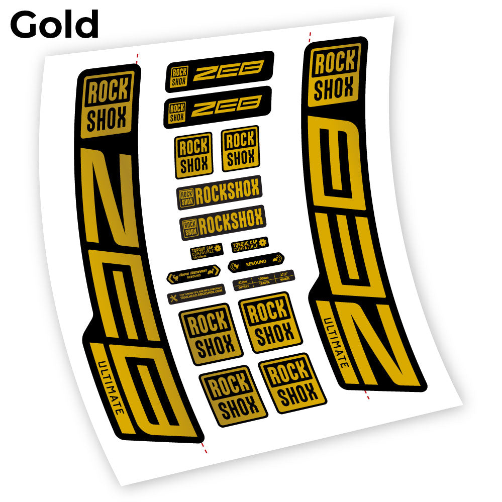 Custom Fork Decal for RockShox ZEB Ultimate 2021–2024 – 29” – Vinyl Sticker