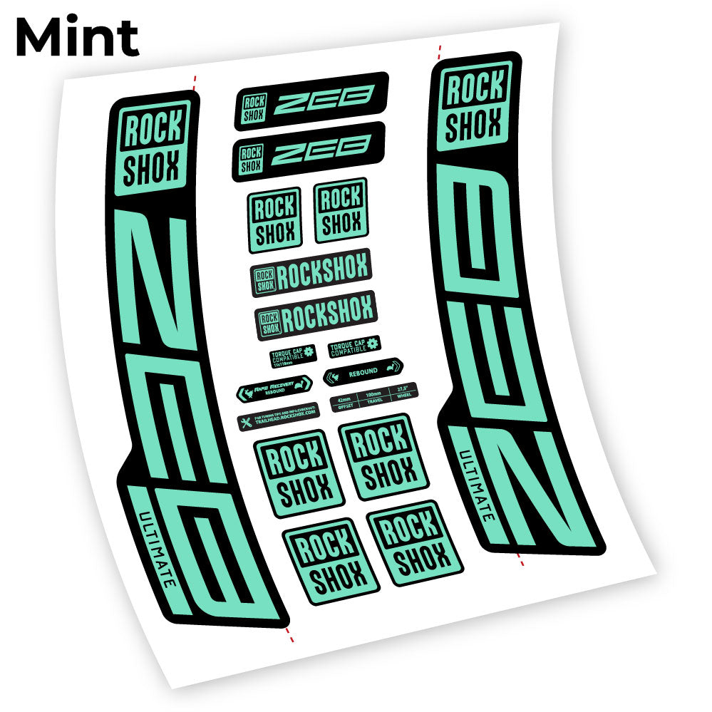 Custom Fork Decal for RockShox ZEB Ultimate 2021–2024 – 29” – Vinyl Sticker