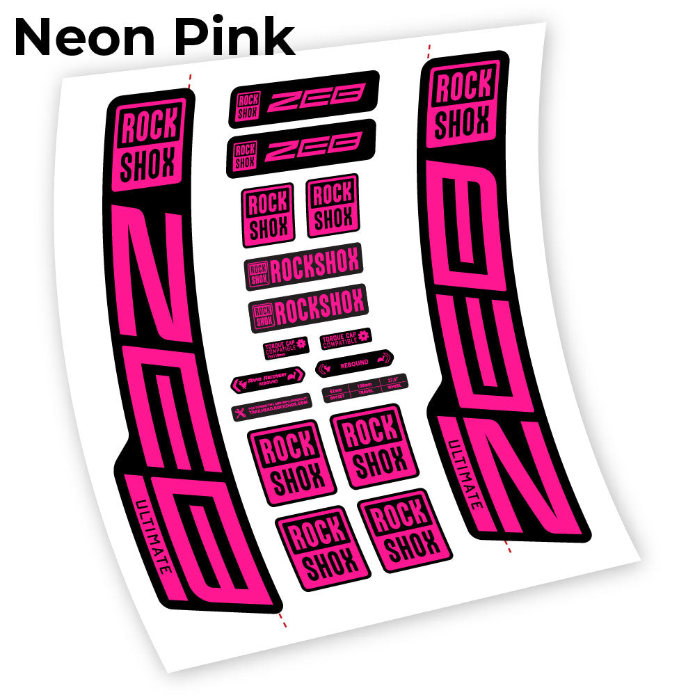 Custom Fork Decal for RockShox ZEB Ultimate 2021–2024 – 29” – Vinyl Sticker