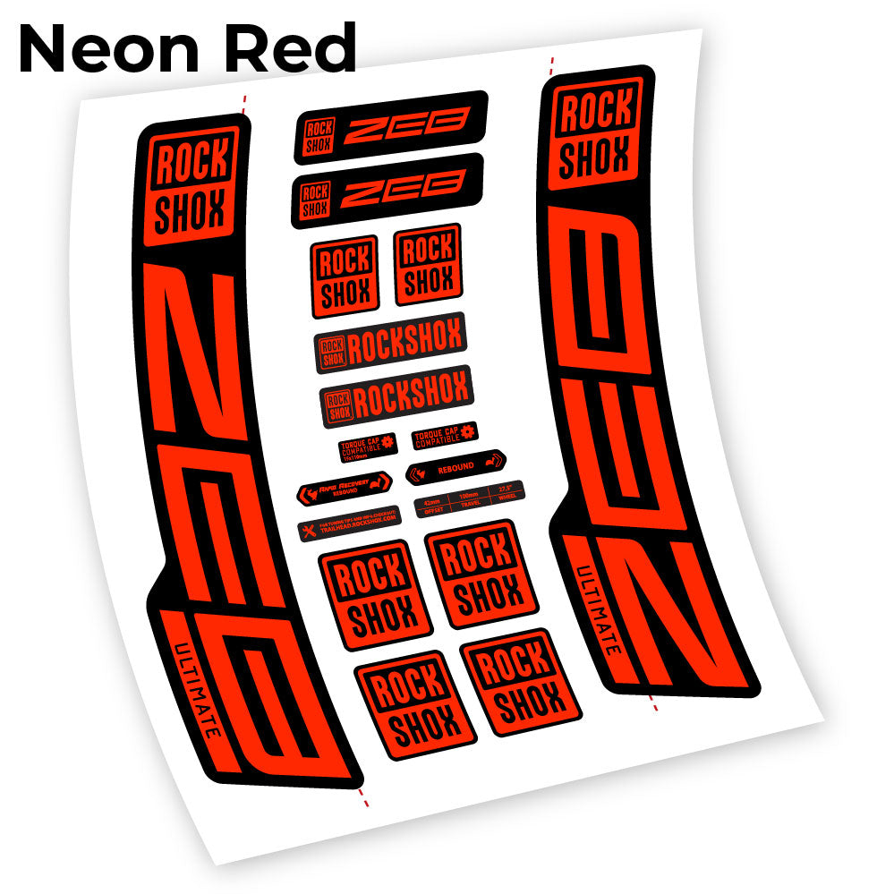 Custom Fork Decal for RockShox ZEB Ultimate 2021–2024 – 29” – Vinyl Sticker