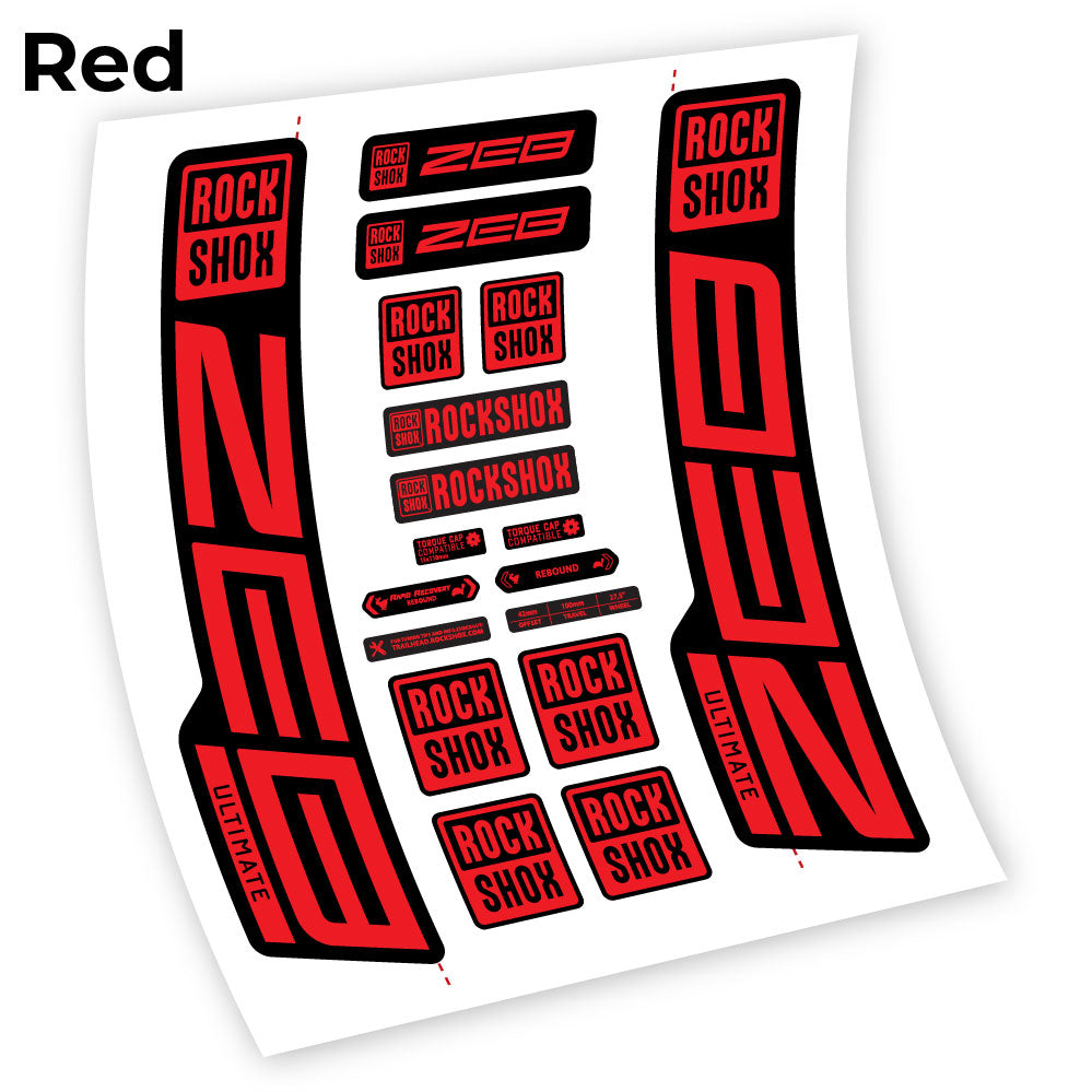 Custom Fork Decal for RockShox ZEB Ultimate 2021–2024 – 29” – Vinyl Sticker