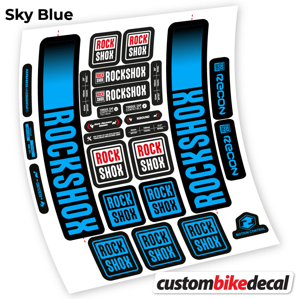 Aufkleber, Rock Shox Recon 2021, Fahrradgabel-Aufkleber Vinyl