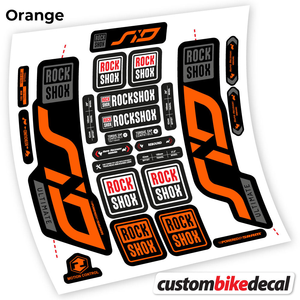 Aufkleber, Rock Shox Sid Ultimate 2020, Fahrradgabel-Aufkleber Vinyl