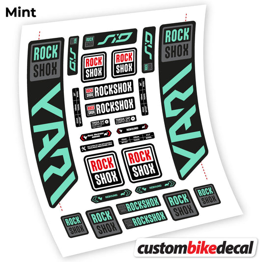 Aufkleber, Rock Shox Yari 2021, Fahrradgabel-Aufkleber Vinyl