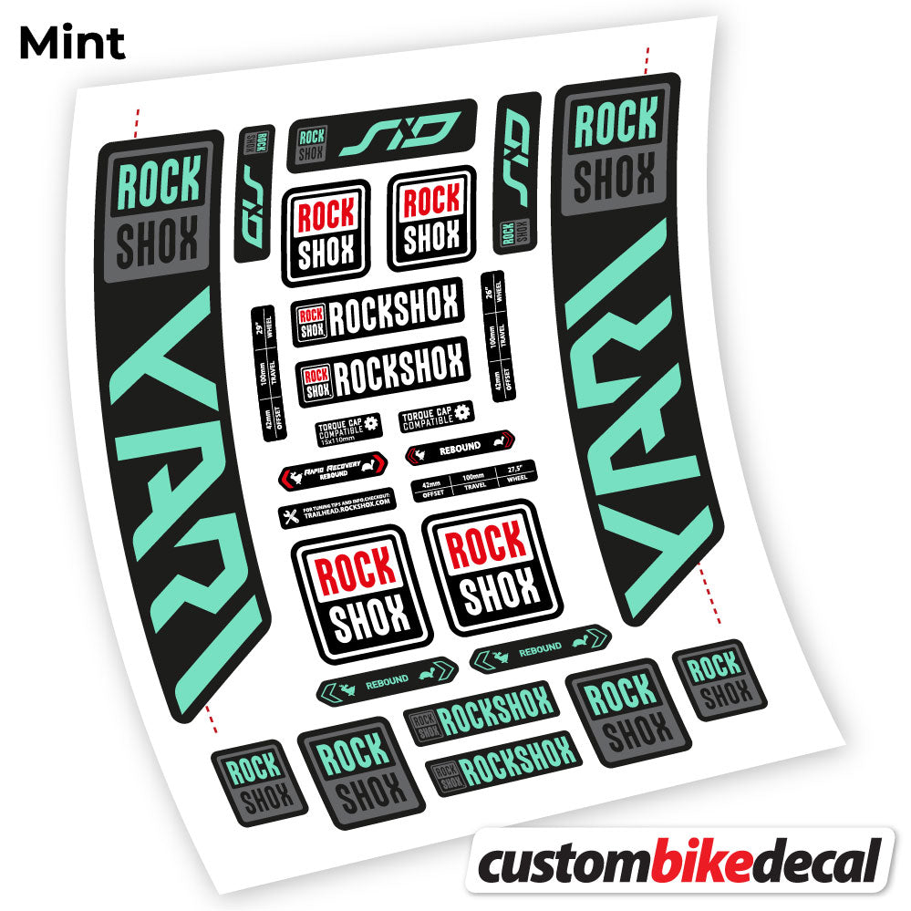 Decal, Rock Shox Yari 2021, Bike Fork Sticker Vinyl