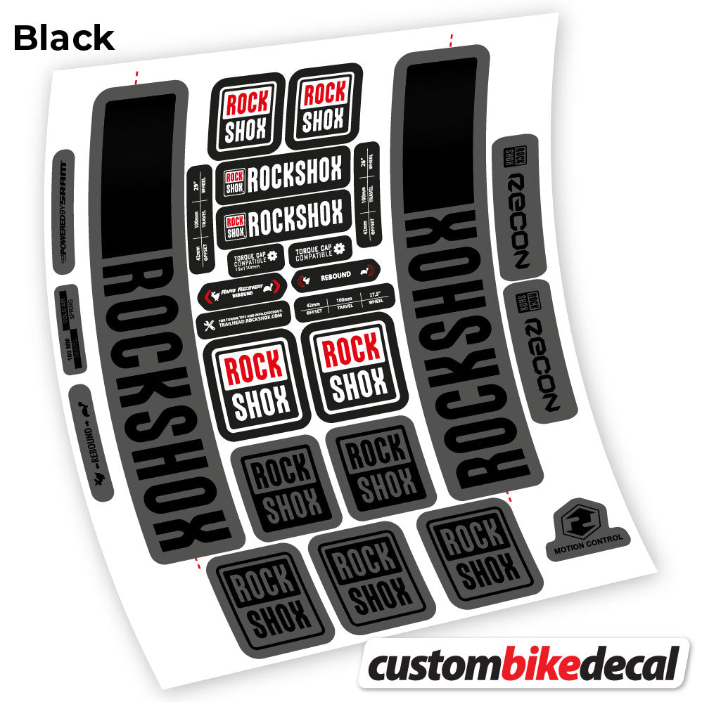 Aufkleber, Rock Shox Recon 2021, Fahrradgabel-Aufkleber Vinyl